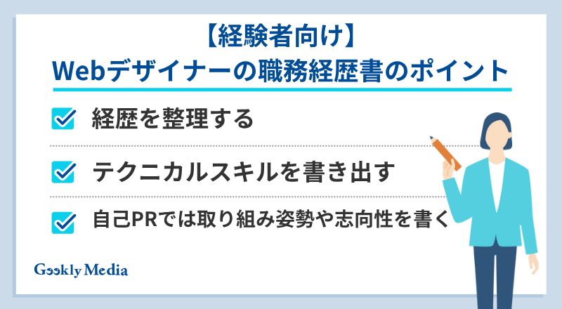 職務経歴書 webデザイナー 未経験