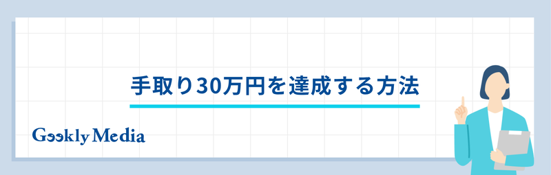 手取り30万 年収