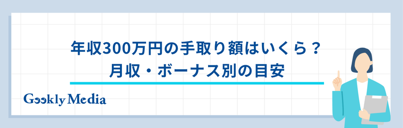 年収 300 万 手取り