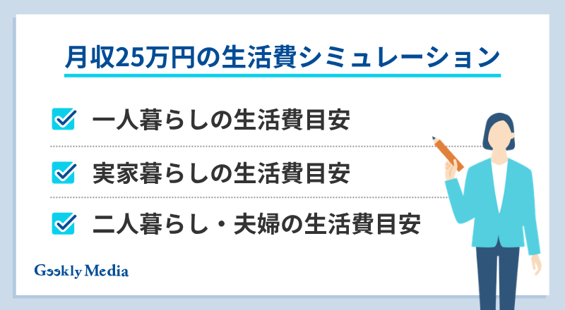 25 万 手取り