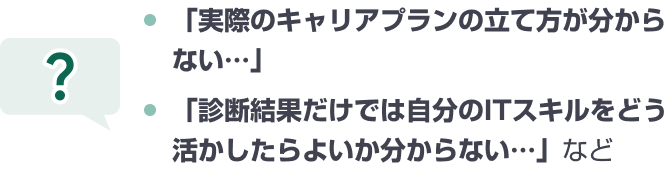 診断後にさらに具体的な悩みが出てきたら