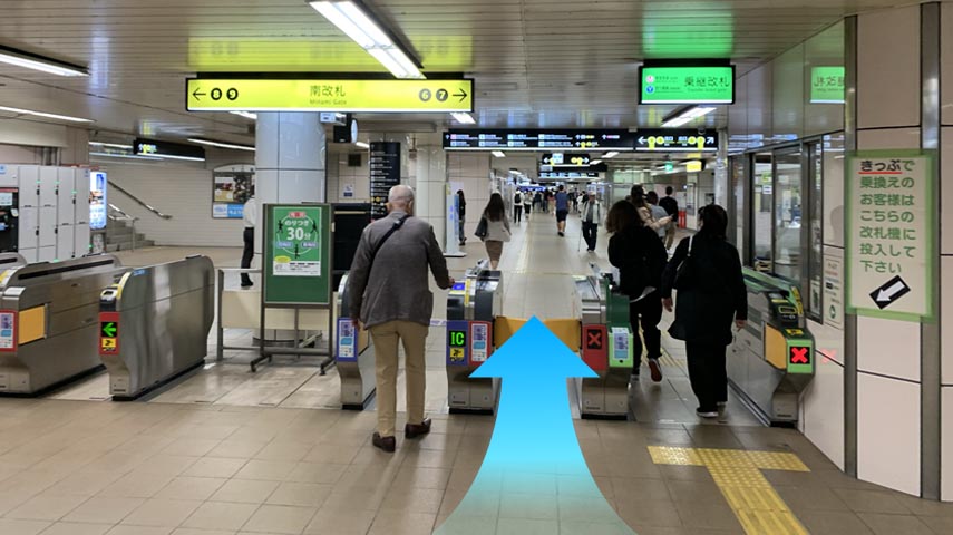 地下鉄谷町線 東梅田駅からのアクセス 1枚目